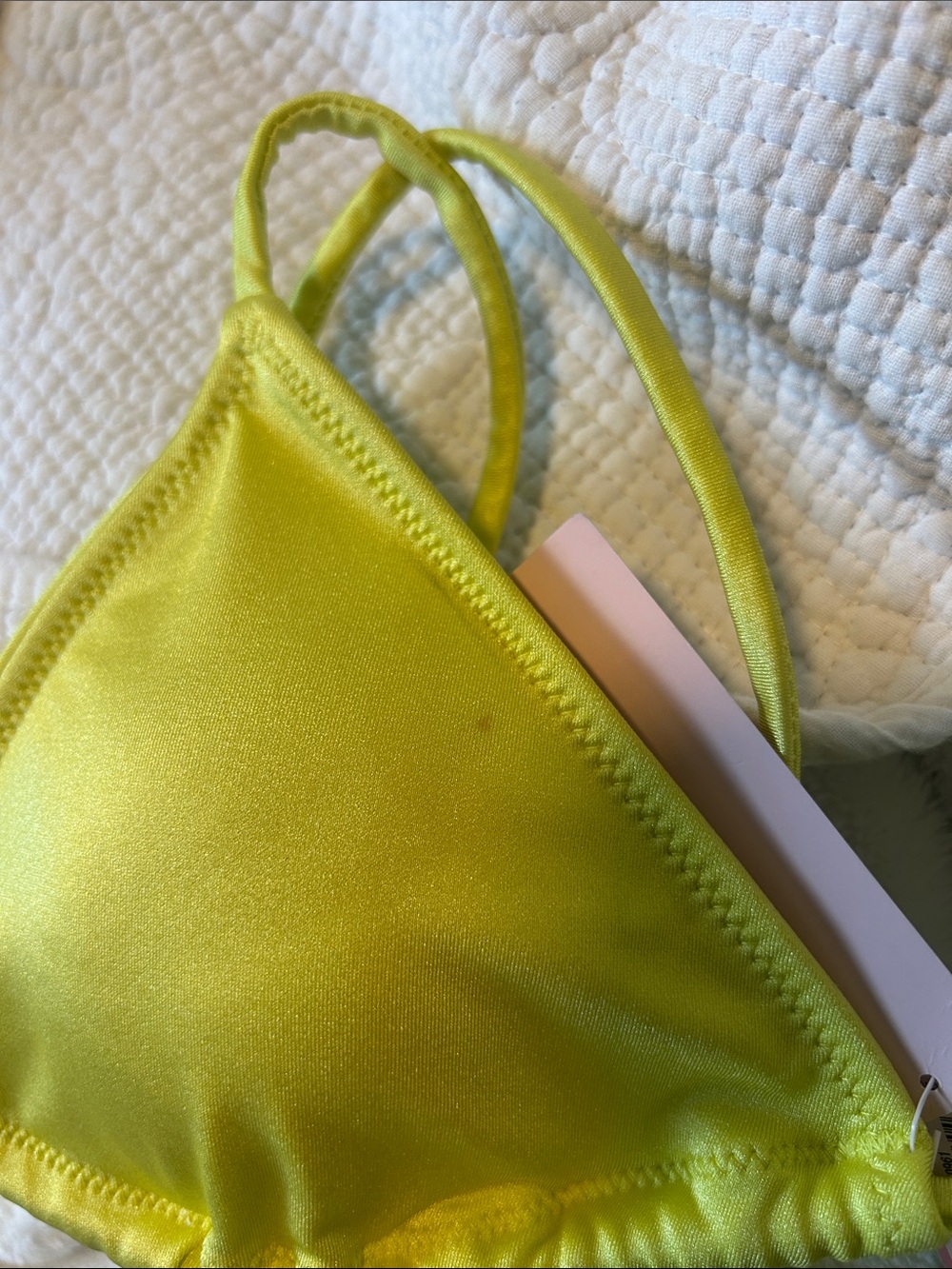 Victoria's Secret Yellow Green Tie-String Bikini Set - Picture 4 of 4
